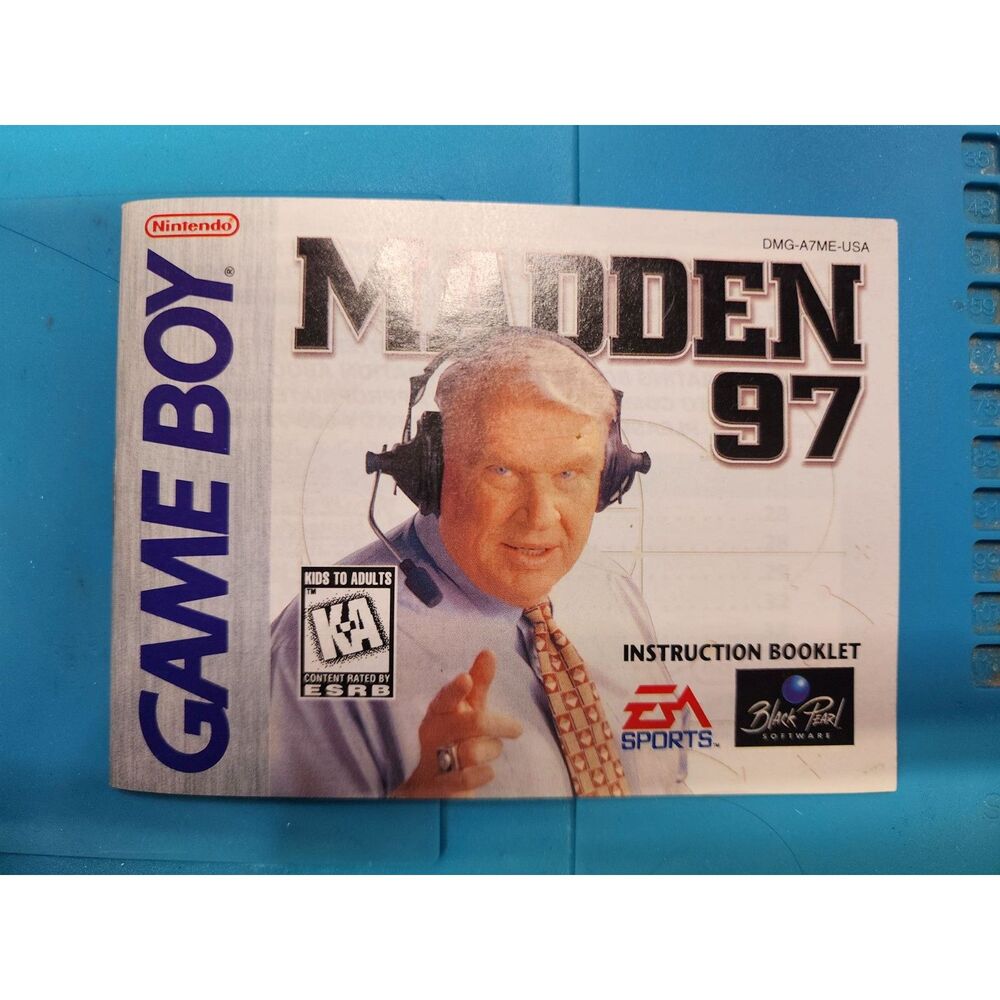 Madden 97 for Nintendo Gameboy MANUAL Only MINT!